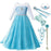 Elsa Dress for Baby Girls Fancy Princess Party Elsa Costume Kids Comic Con Snow Queen Cosplay Outfit Halloween Disguise Clothing