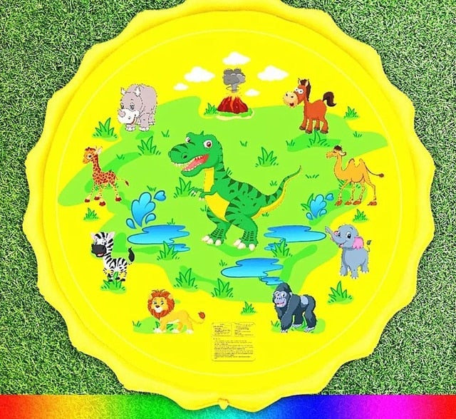 170 CM Summer Children's Baby Play Water Mat Games Beach Pad Lawn Inflatable Spray Water Cushion Toys Outdoor Tub Swiming Pool