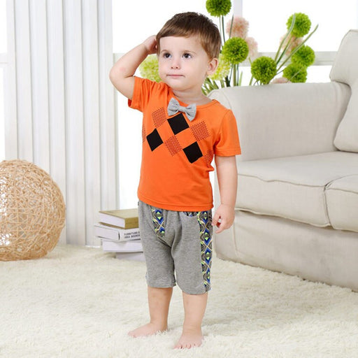 Newborn Cute Infant Baby Boy Clothing 100% Cotton 2pcs Baby Boy Cloting Set 2020 Summer Toddler Baby Clothes SBS164003