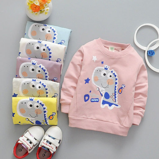spring new boys and girls cartoon shirts cotton sweatershirts 0-3years baby cloting DD08